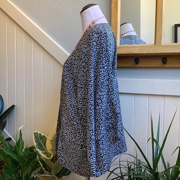 NWT Jigsaw Ditsy Leaf Silk Cape in Blossom Blue - Picture 9 of 15